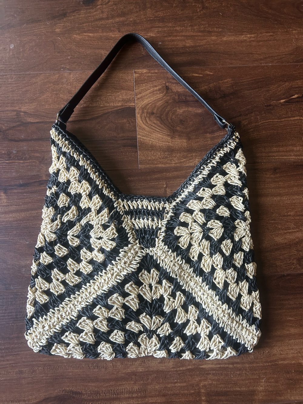 Vintage Crochet Macrame Shoulder Bag - Commense - Picture 7 of 11